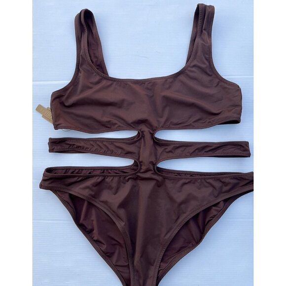 NWT SKIMS Plus Kim K Swim Wear Monokini Swimsuit Cocoa 3X (SW-MKN-0013) - Picture 1 of 9